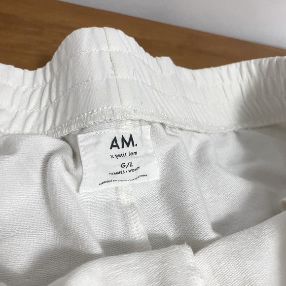 AM. x petit lem cotton shorts, white - Picture 5 of 14